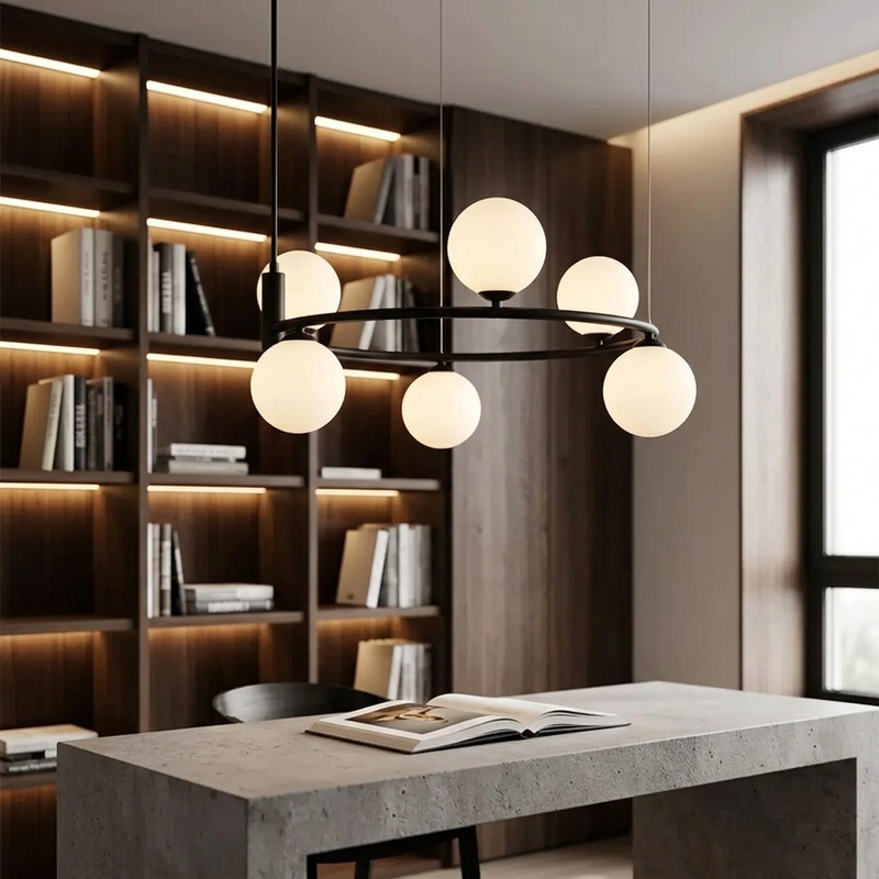 Modern Glass Balls Chandelier – 4/6/8 Lights | Gold or Black