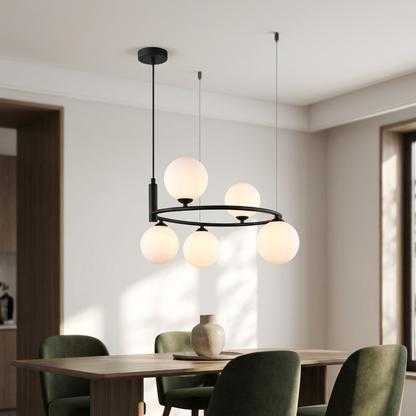 Moderne Glazen Bollen Kroonluchter – 4/6/8 Lichten | Goud of Zwart