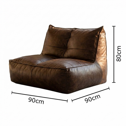 Wagrex  - Fauteuil Zitzak Bank Modern Retro-Leer