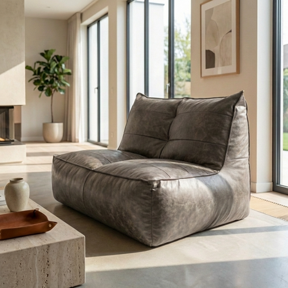 Wagrex  - Fauteuil Zitzak Bank Modern Retro-Leer