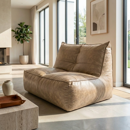 Wagrex  - Fauteuil Zitzak Bank Modern Retro-Leer