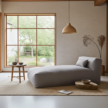 Wagrex - Zitzak Chaise Longue - Katoenen Linnen