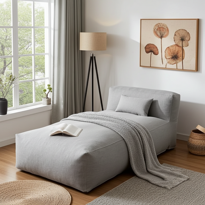 Wagrex - Zitzak Chaise Longue - Katoenen Linnen