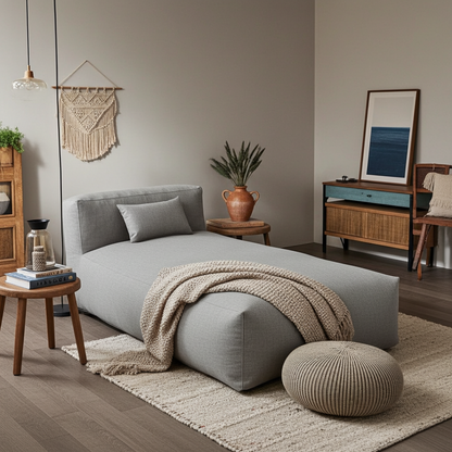 Wagrex - Zitzak Chaise Longue - Katoenen Linnen