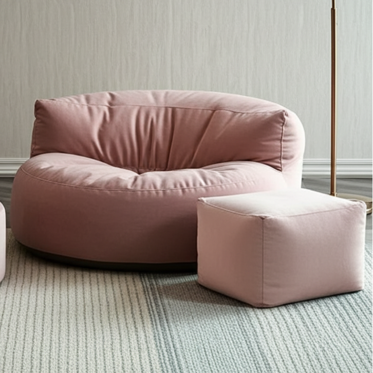 Wagrex - Zitzak Loveseat Zacht Fluwelen Stof