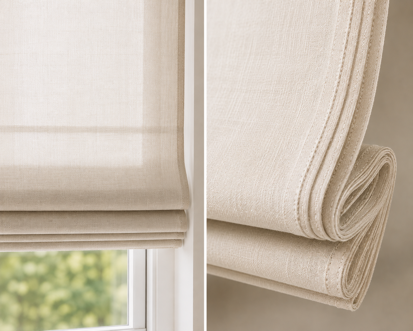 Custom-Made Roman Blinds — Privacy & Heat Insulation | Made to Measure