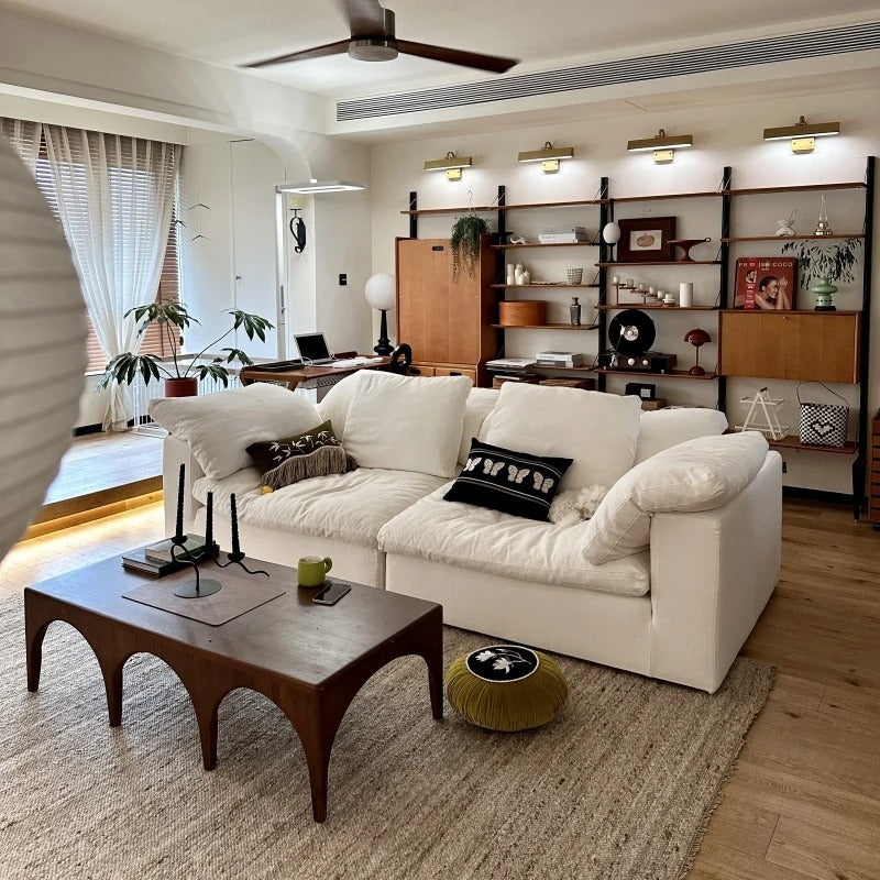 Cloud Comfort Modulaire Bank - Moderne witte flanel