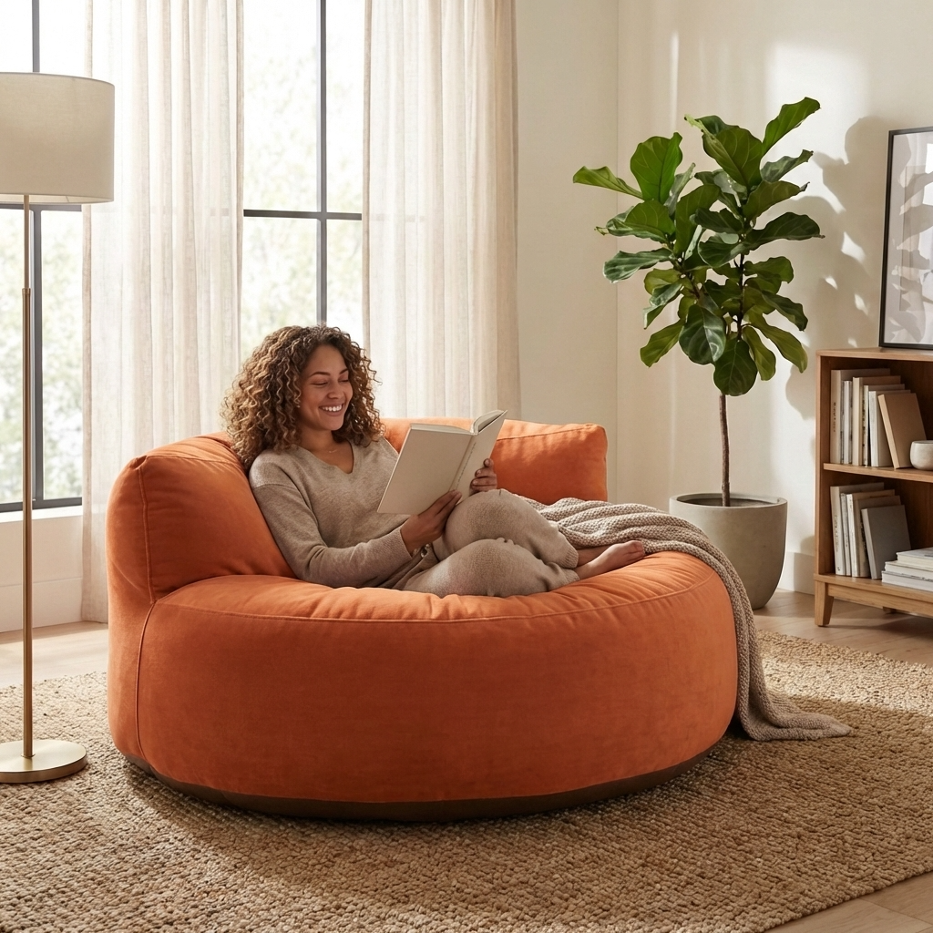 Wagrex - Zitzak Loveseat Zacht Fluwelen Stof