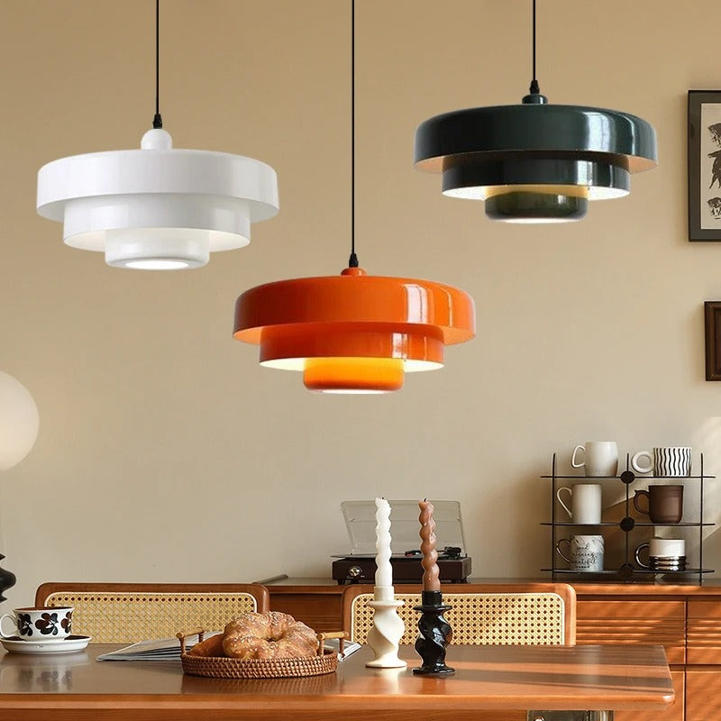 BAUHAUS Modern Glass Pendant Light - Matte Shade Hanging Lamp