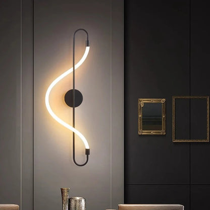 Modern LED Wall Lamp – Gold Aluminum Sconce