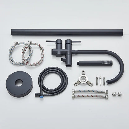 Stand-Badewannenarmatur – Einhebelmischer mit 360° schwenkbarem Auslauf und Handbrause