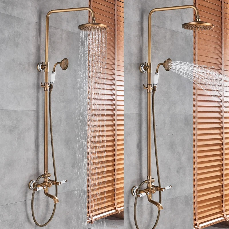 Regendouche Messing Douchekraan – Thermostatisch met handdouche