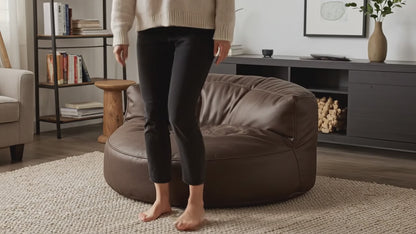 Wagrex - Zitzak Modern Rond Retro-Leer