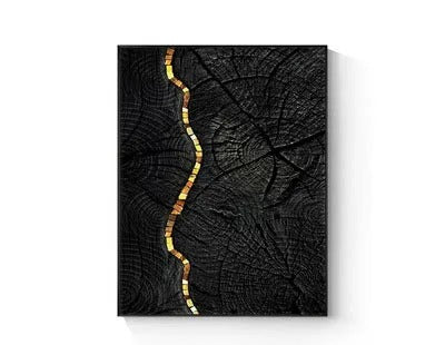 Schilderij boho modern - inclusief Zwarte Lijst &amp; Acryl Glas 40x60cm