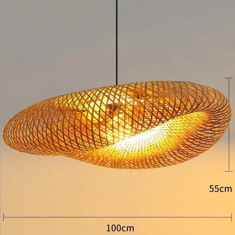 100cm breed bamboe hanglamp