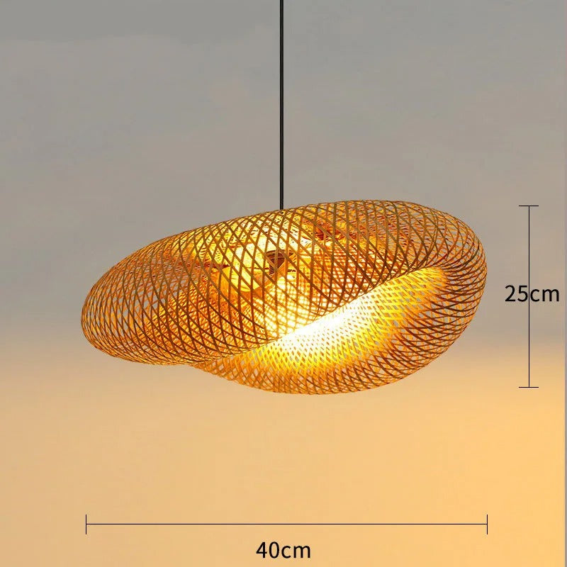 40cm breed bamboe hanglamp