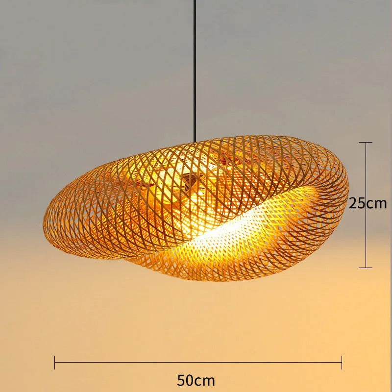 50cm breed bamboe hanglamp