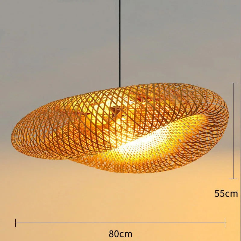 80cm breed bamboe hanglamp