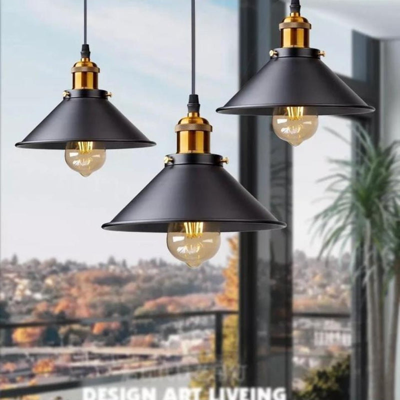 Industriële Scandinavische hanglamp vintage