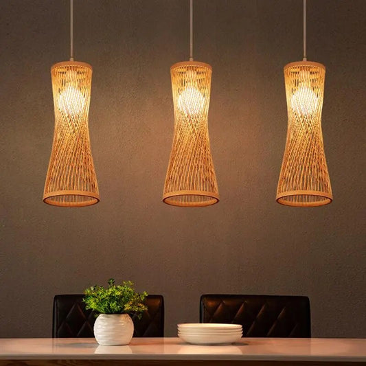 Wagner - Japanese Bamboo Long Woven Hanging Light